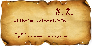 Wilhelm Krisztián névjegykártya